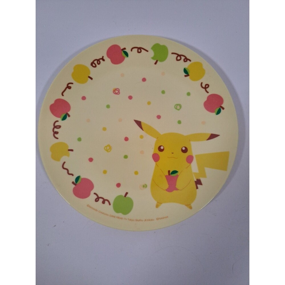 Pokemon RARE Apple Melamine Pikachu Plate JAPAN